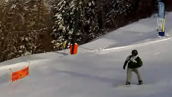 Snowboarding in French Alps